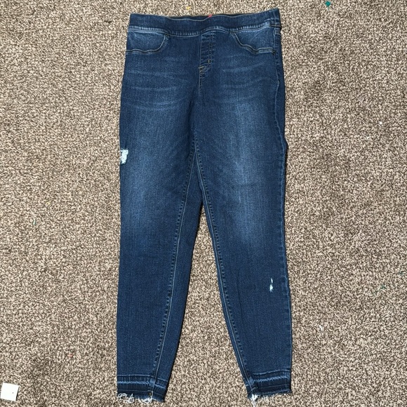SPANX Blue Skinny Jeans High-Rise Stretch - Picture 1 of 4